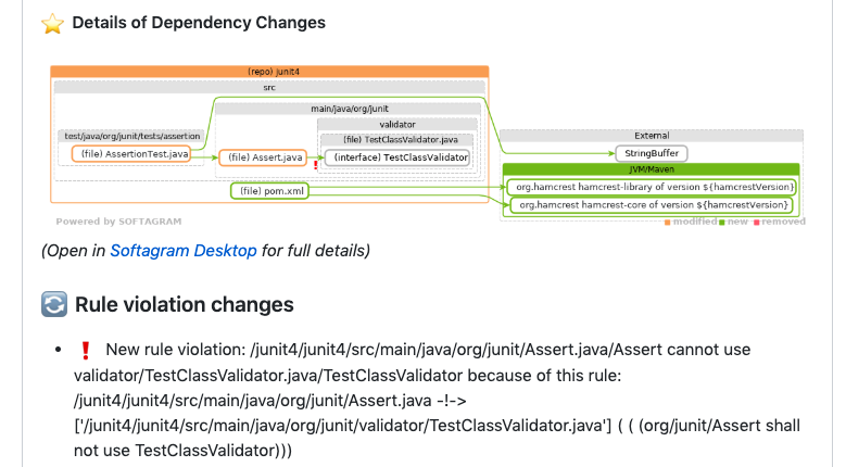 Dependency rule in code review